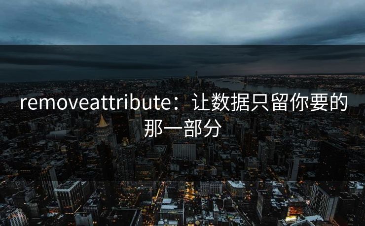 removeattribute：让数据只留你要的那一部分