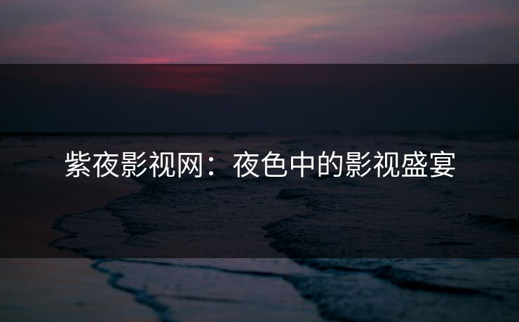 紫夜影视网：夜色中的影视盛宴