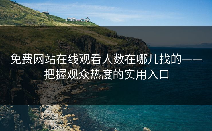 免费网站在线观看人数在哪儿找的——把握观众热度的实用入口